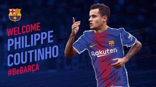 برشلونة يعلن تعاقده مع البرازيلي كوتينهو بـ 160 مليون يورو