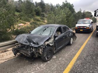 حادث طرق على شارع 85 واصابة متوسطة