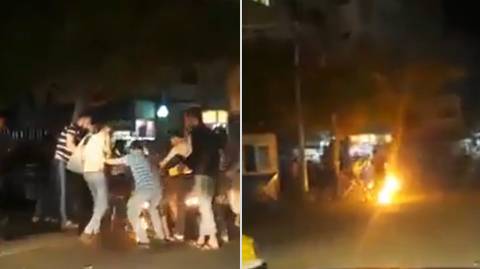 فلسطيني من غزة يُشعل النار في جسده .. وهو يحترق يصرخ شاتماً: “يلعن أبو الحكومة”
