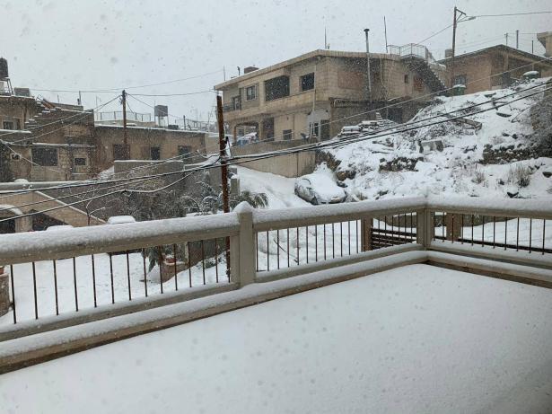 فرحات للشمس: الجولانيون استيقظوا صباح اليوم على اجمل منظر اذ اكتسى الجولان بالابيض