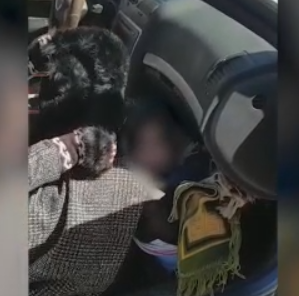 شاهد: ضبط سائق فلسطيني أخفى طفله تحت غطاء في المقعد الامامي