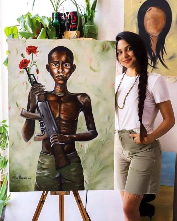 الفن كرسالة انسانية: الفنانة هبة خطبا تتحدث عن لوحتها 