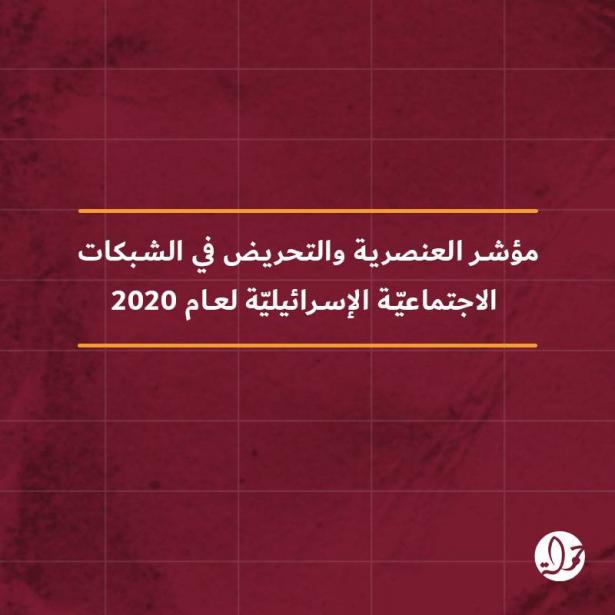 مؤشر العنصرية والتحريض 2020: ازدياد العنصرية والتحريض ضد الفلسطينيين والعرب خلال الجائحة