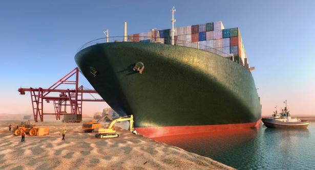 أضرار اقتصادية كبيرة بسبب السفينة العالقة في قناة السويس: تأخير حوالي 30 ألف حاوية كانت في طريقها إلى اسرائيل