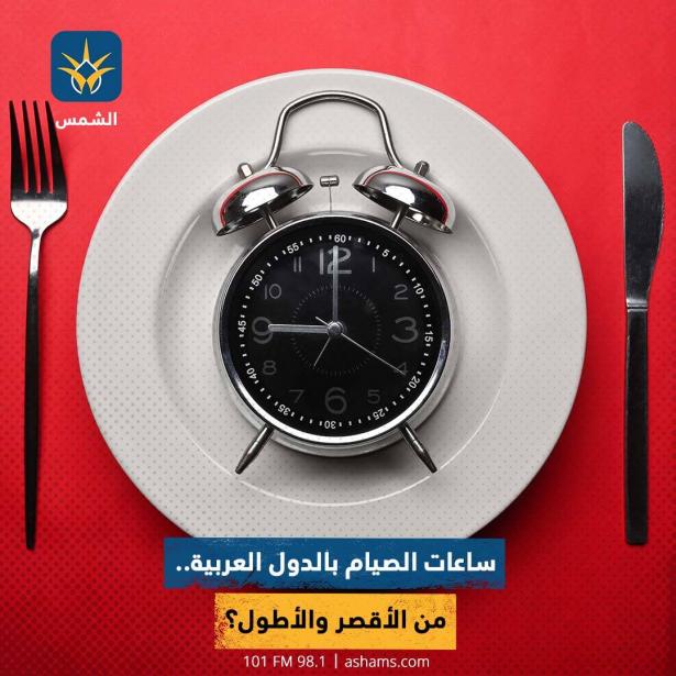 ساعات الصيام بالدول العربية..
من الأقصر والأطول؟