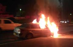 حيفا: إندلاع حريق في سيارة خصوصية