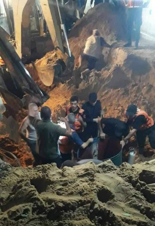 مصرع شاب إثر انهيار بئر بمدينة غزة