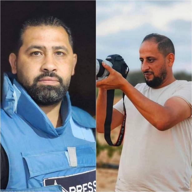 استشهاد صحافيين  بالقصف الإسرائيلي على غزة