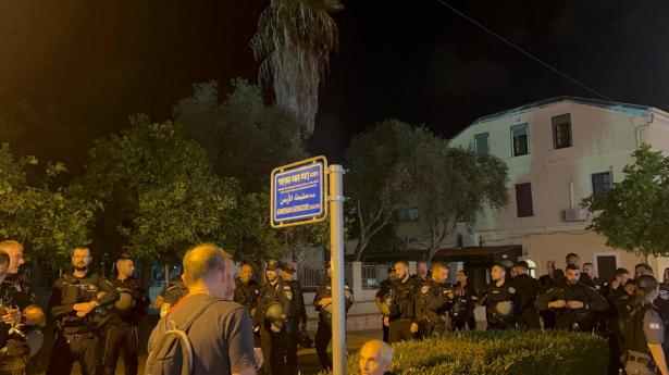 حيفا:6 معتقلين ومصاب في تظاهرة تضامنية مع اهالي غزة