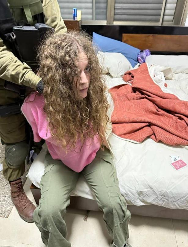 الجيش الإسرائيلي يعتقل الناشطة عهد التميمي وبن غفير يبارك اعتقالها