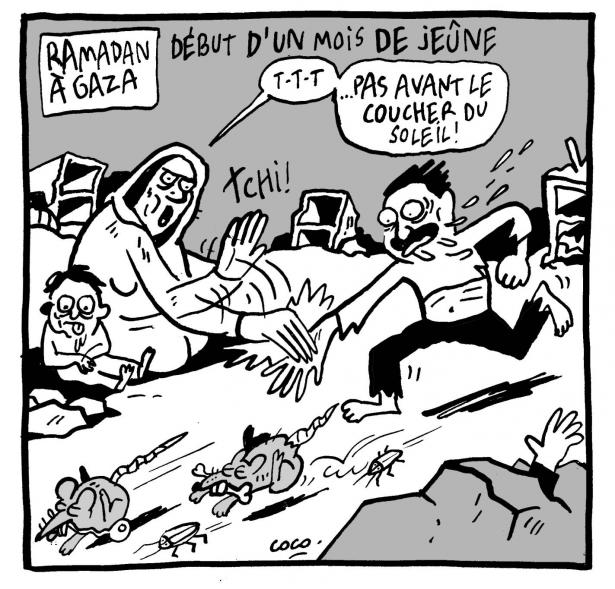 جدلًا واسعًا حول كاريكاتير فرنسي يسيئ لأهالي غزة خلال رمضان