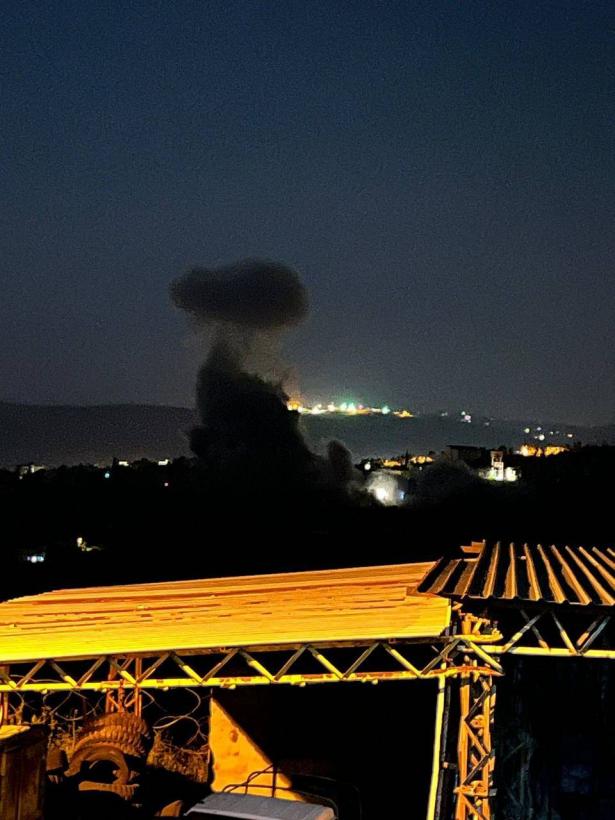 تطورات الجبهة الشمالية|  طائرات حربية إسرائيلية تهاجم مبنى عسكري لحزب الله