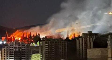 وسائل التواصل - المنطقة التي تعرضت للقصف