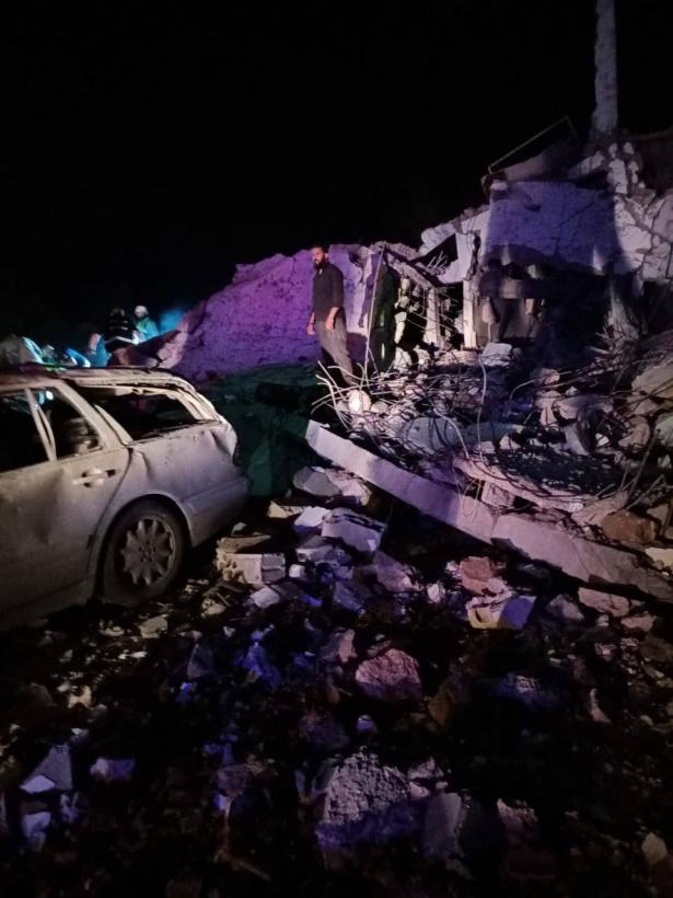 المنزل المستهدف في مدينة بنت جبيل - مواقع تواصل 