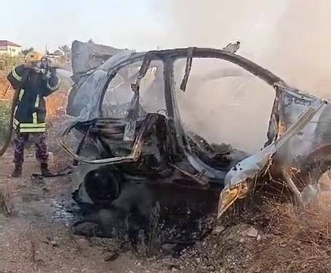 المركبة التي استهدفها الجيش الإسرائيلي - وسائل التواصل