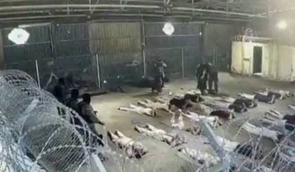 لقطة شاشة - فيديو نشرته قناة 12 من داخل السجون 