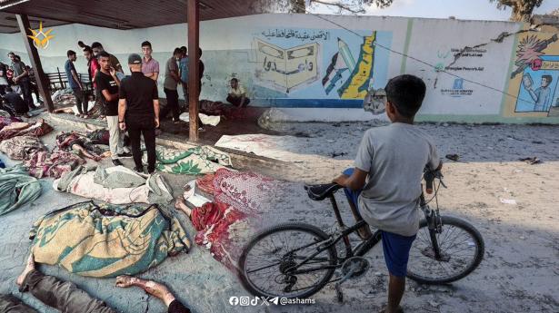 الحرب على غزة لليوم 309| مجزرة إسرائيلية في مدرسة للنازحين خلال صلاة الفجر