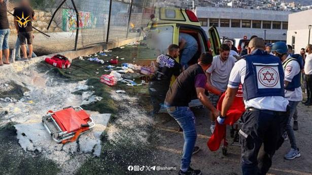 من مكان الكارثة في مجدل شمس - طواقم الانقاذ  