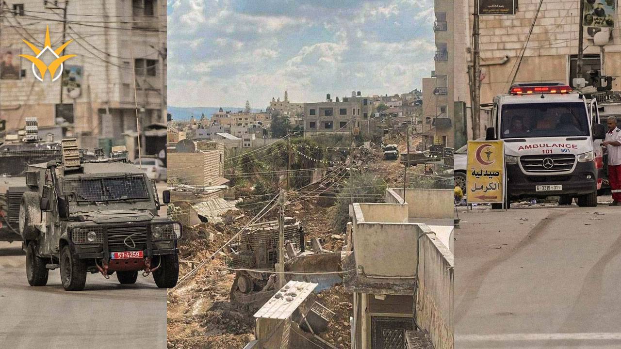 من اقتحام الجيش الإسرائيلي بلدة جنين ومخيمها - وسائل التواصل