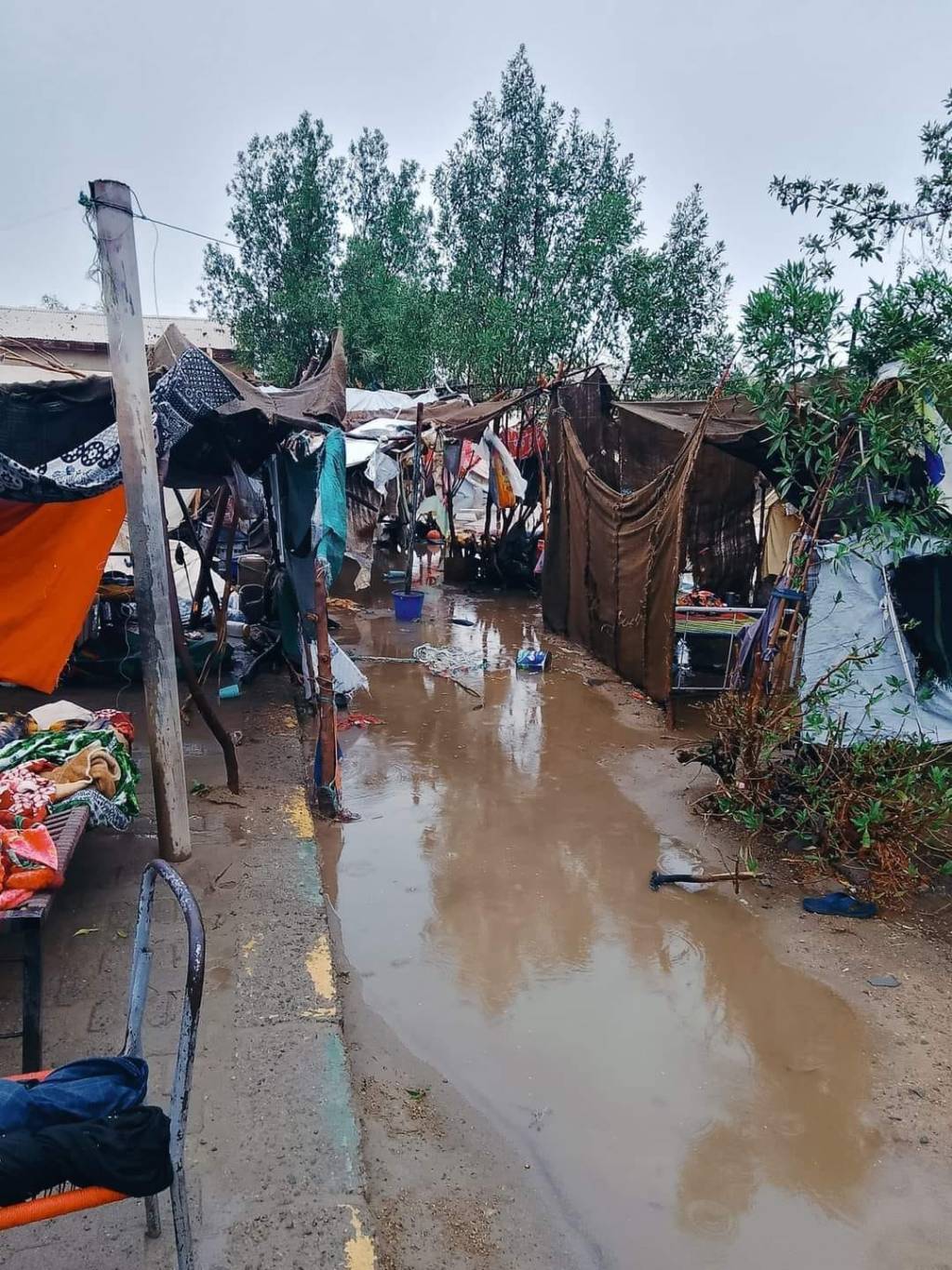 خيام النازحين في السودان-مواقع تواصل 