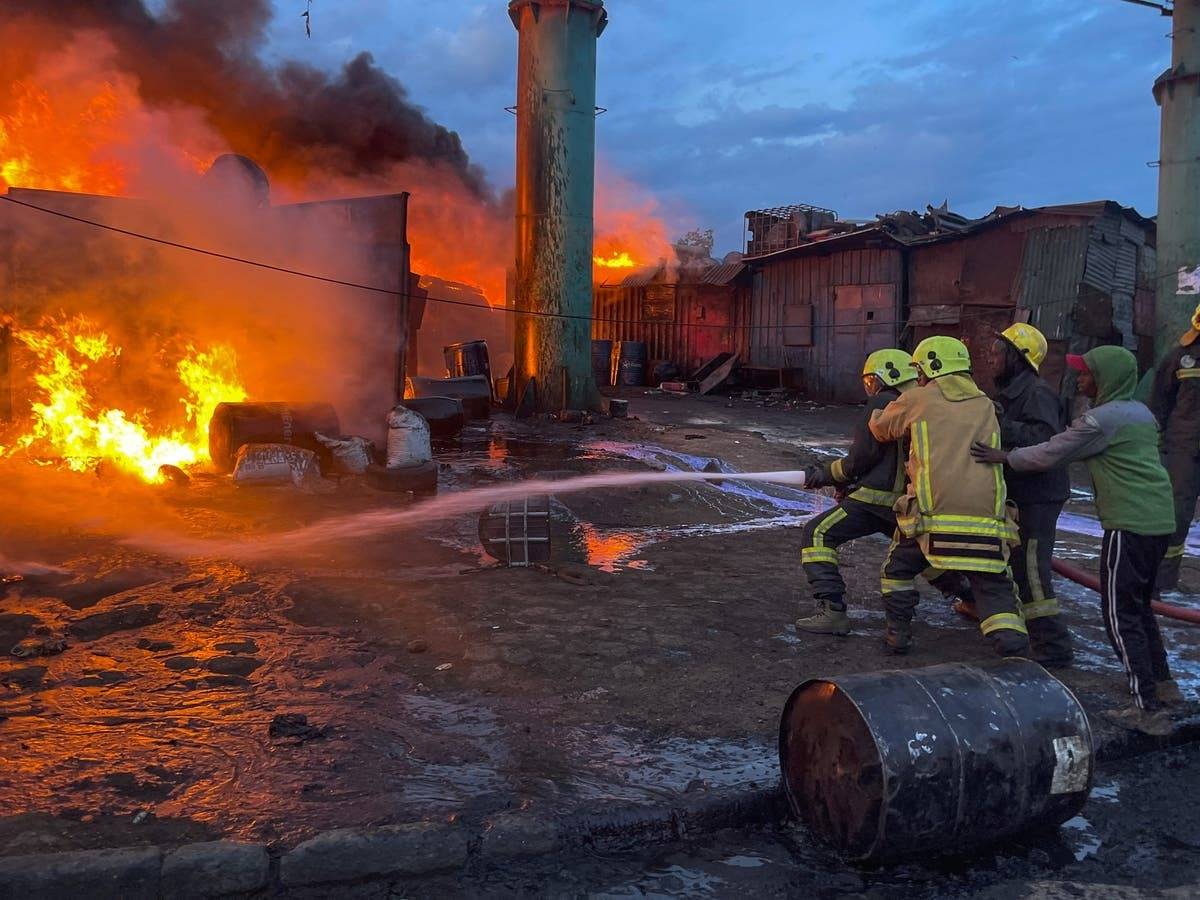حريق في كينيا-مواقع تواصل 