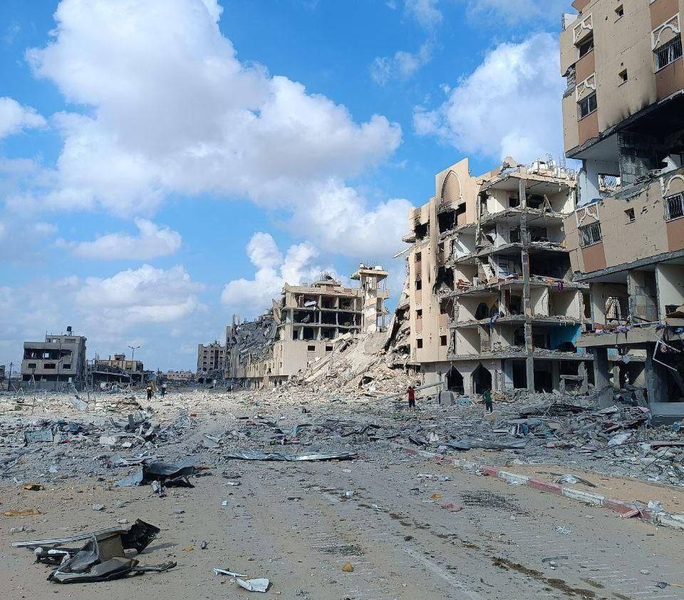 دمار بمدينة حمد شمال خانيونس - وسائل التواص