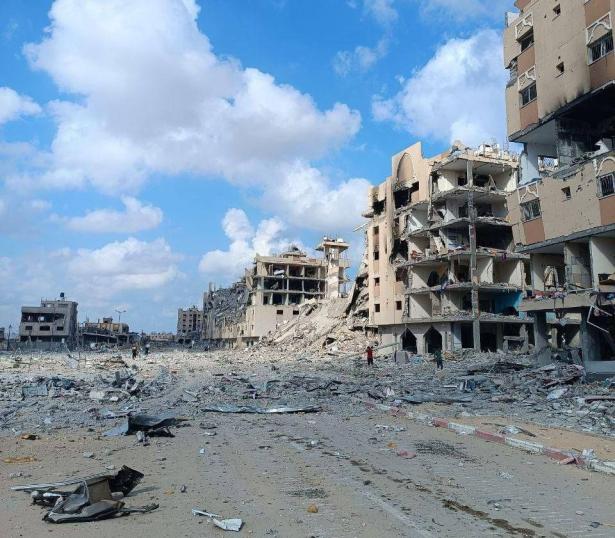 دمار بمدينة حمد شمال خانيونس - وسائل التواص