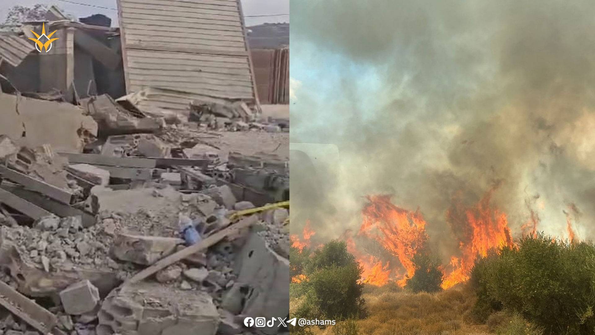 من مكان الاستهداف وادي الكفور - وسائل التواصل