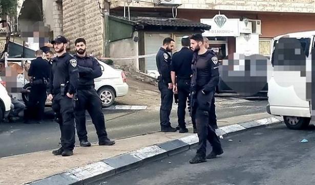 من مكان الجريمة في أم الفحم - الشرطة  