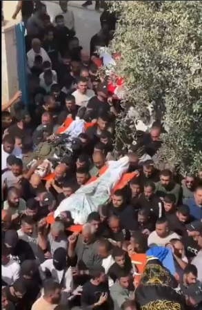 صورة من مقطع فيديو للجنازة 