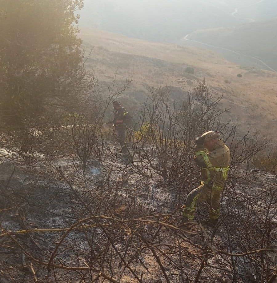 صورة متداولة لعناصر الدفاع المدني قبل وقت قصير من الغارة  