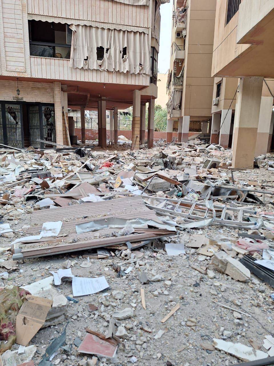 دمار كبير في المباني في الضاحية الجنوبية لبيروت - شهود عيان