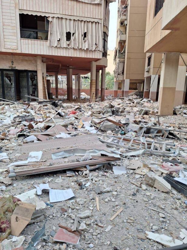 دمار كبير في المباني في الضاحية الجنوبية لبيروت - شهود عيان