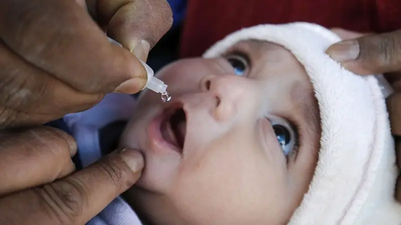 حملة تطعيم الأطفال في غزة