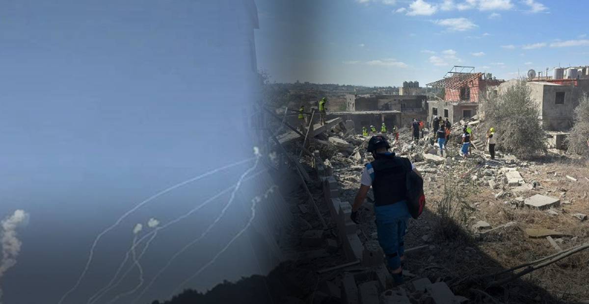 رشقة صاروخية من لبنان تجاه إسرائيل وغارة إسرائيلية على لبنان - وسائل التواصل