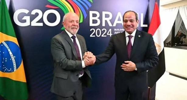 الرئيس السيسي ونظيره البرازيلي-وسائل تواصل 