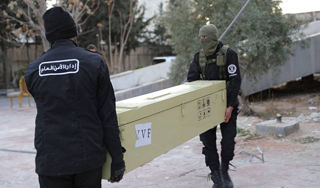 أسلحة ضبطها الأمن السوري (سانا)