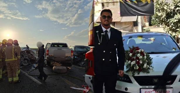 ضحية الحادث-تصوير طواقم الإسعاف 