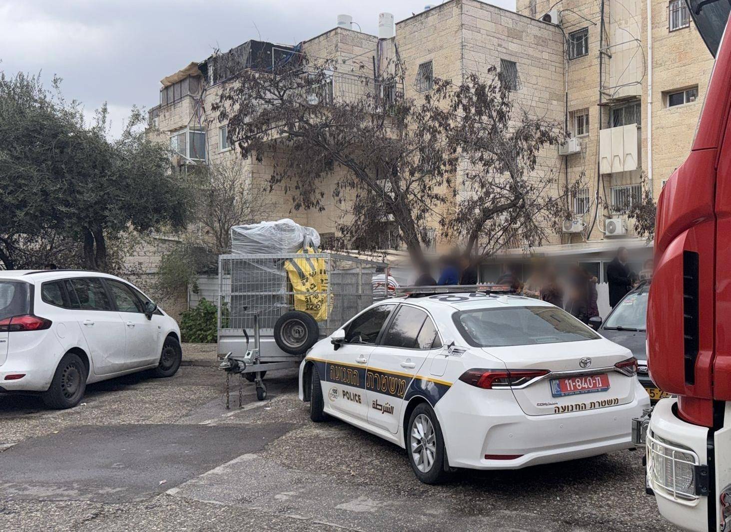 مكان الحادث- تصوير الشرطة 