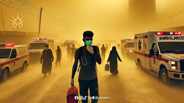 عاصفة ترابية خانقة تضرب العراق!