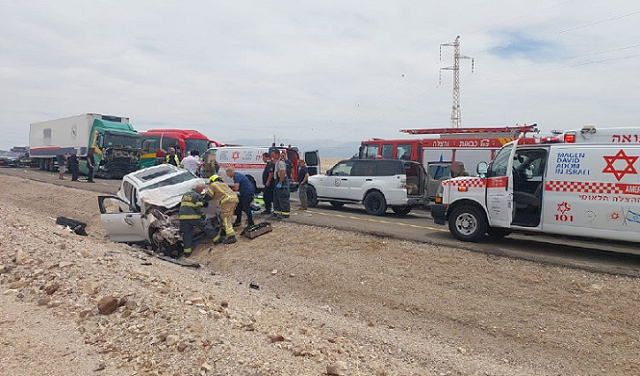 مكان الحادث-تصوير الإسعاف الإسرائيلي 