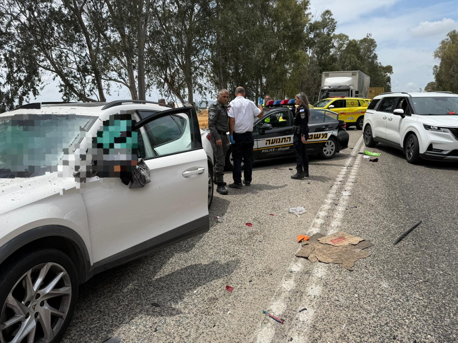 مكان الحادث-تصوير الإٍسعاف 