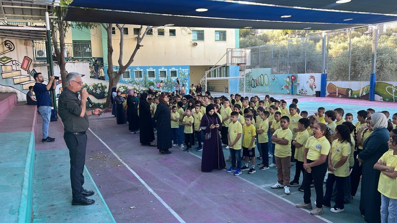 من افتتاحية السنة الدراسية في مدرسة المعالي (كفركنا) - تصوير مراسلة الشمس قمر مناصرة

