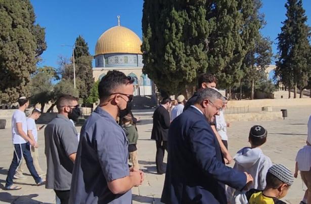 بن غفير خلال اقتحام الأقصى