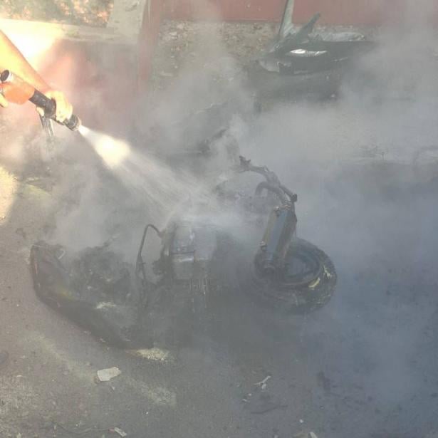 الغارة التي استهدفت دراجة نارية في بلدة كونين - شهود عيان