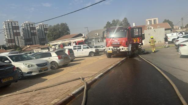 مكان الحريق- تصوير الإسعاف الإسرائيلي