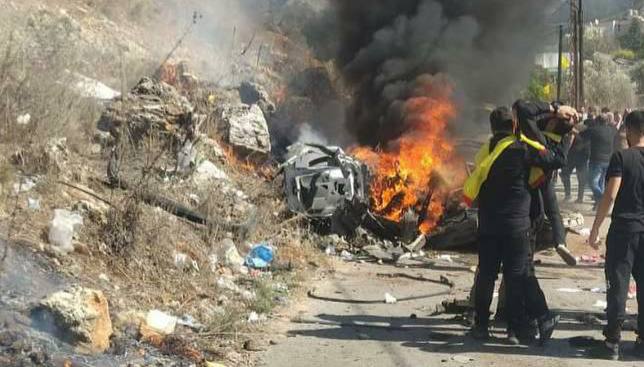 المركبة المستهدفة - شهود عيان