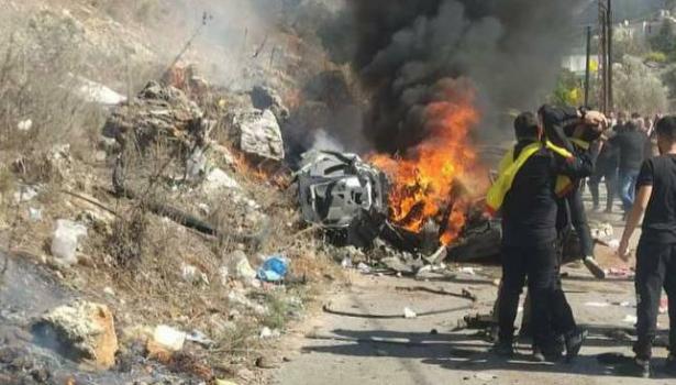 جنوب لبنان| ارتقاء شخص في استهداف إسرائيلي لمركبة في النبطية