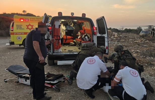 من مكان الحادث - تصوير نجمة داوود الحمراء