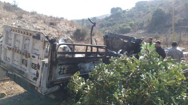 السيارة المستهدفة - وسائل التواصل 